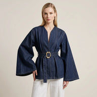 Modern ve Sofistike Denim Kimono Ceket Mağazam