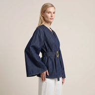 Modern ve Sofistike Denim Kimono Ceket Mağazam