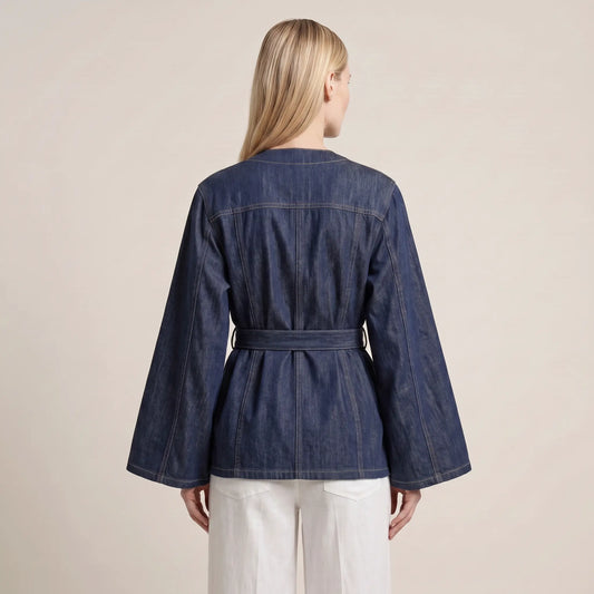 Modern ve Sofistike Denim Kimono Ceket Mağazam